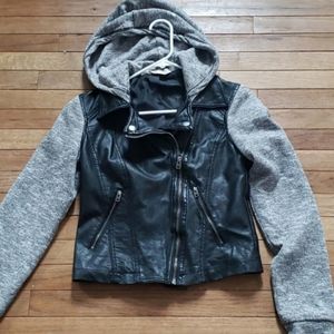 Faux (vegan) leather moto jacket